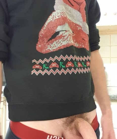 Beautiful hairy uncut penis