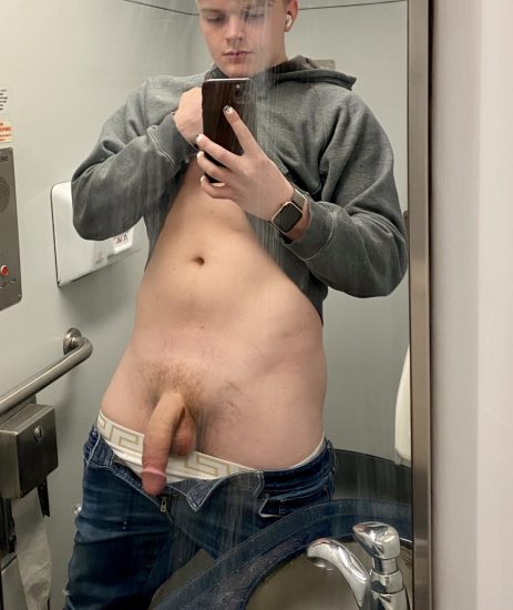 Big boned boy showing cock