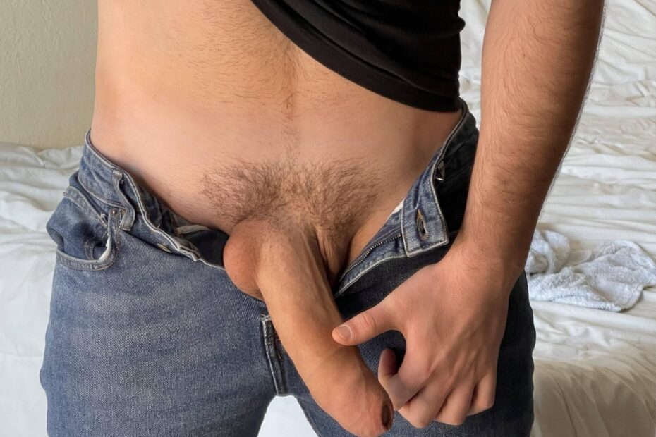 Big dick out of jeans