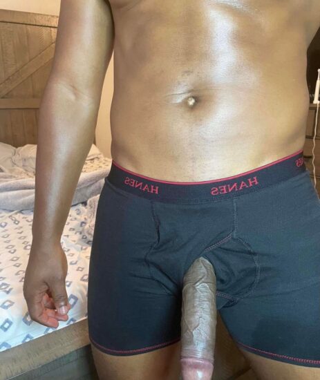 Black cock out of boxers