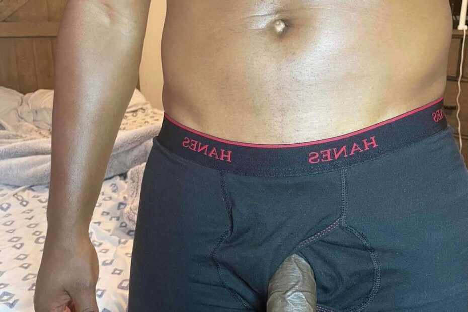 Black cock out of boxers
