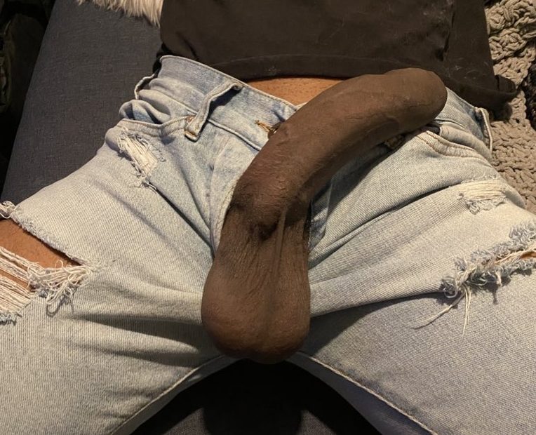 Black dick out of jeans