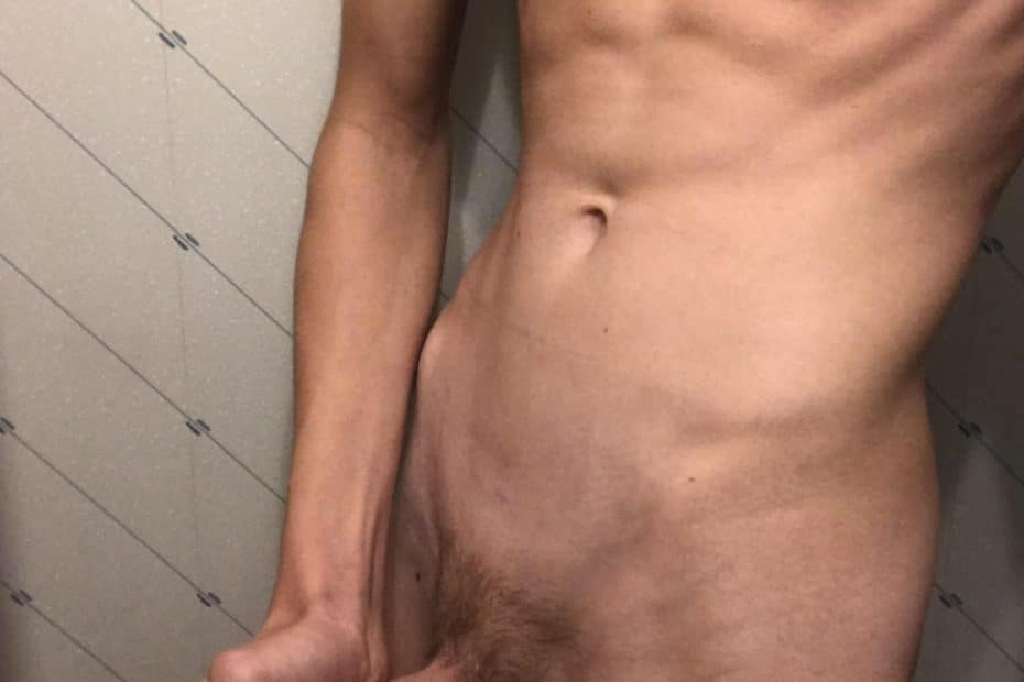 Fit nude boy jerking off