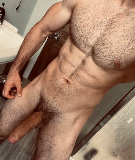 Hunk with a huge cock