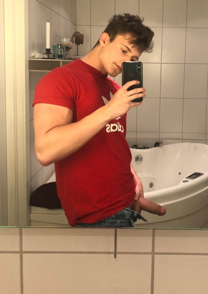 Hunky boy with a big cock