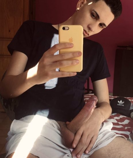 Latino taking a dick picture