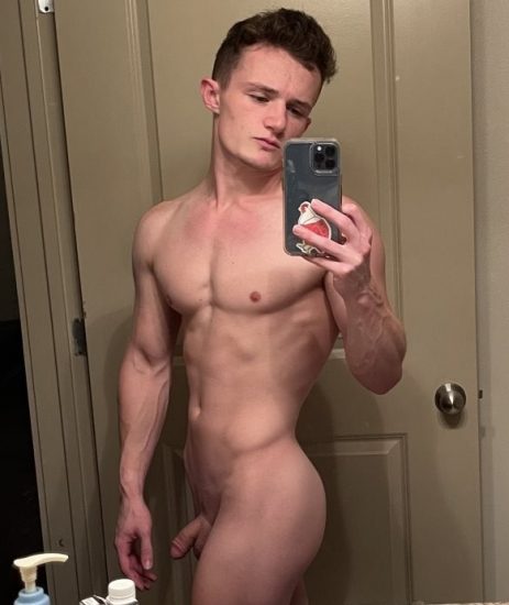 Muscle boy with a soft cock