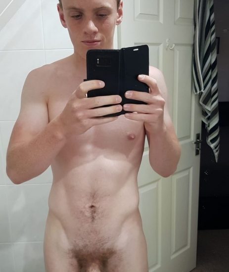 Nude boy with hairy penis