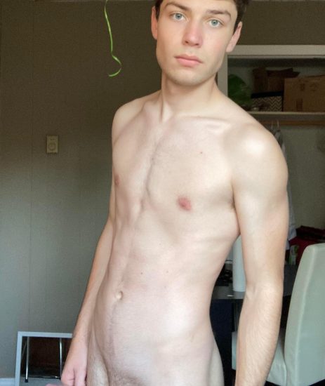 Nude twink with erection