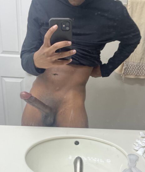 Smooth shaved big black dick