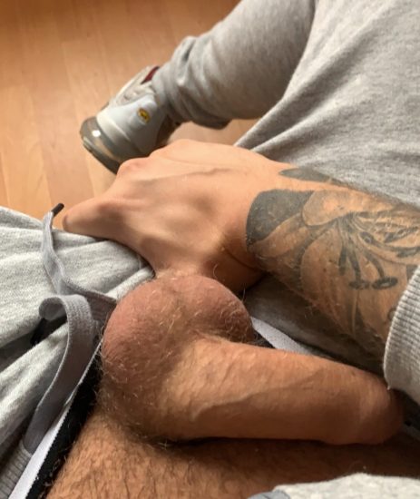 Soft cock out of the pants