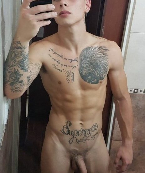 Tattooed stud with a big dick