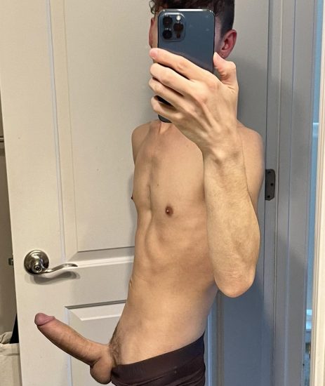 Twink with a big boner