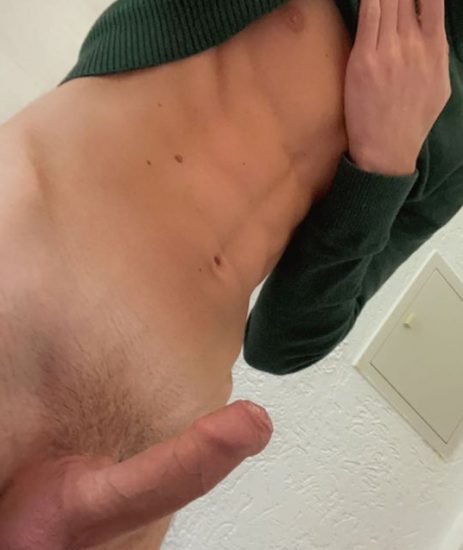 Twink with erected penis